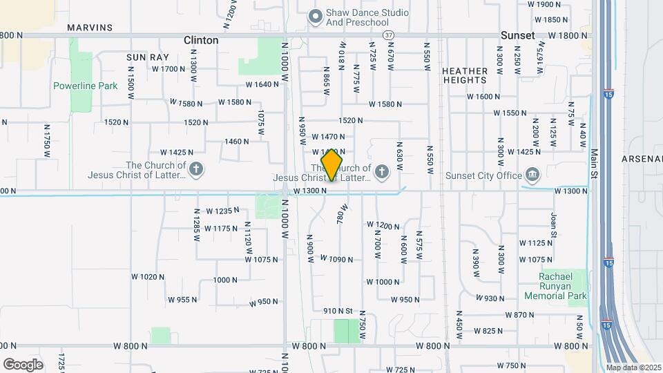 854 W 1300 N Map and Location Details