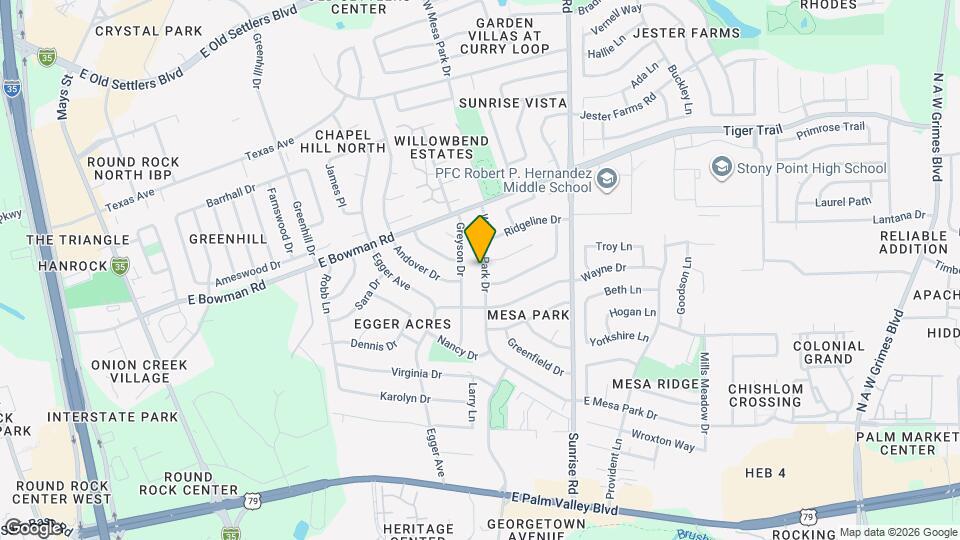 1712 W Mesa Park Dr Map and Location Details