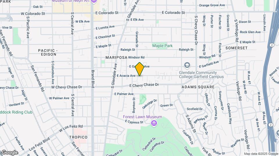 600 E Acacia Ave Mapa y Detalles de la Ubicación
