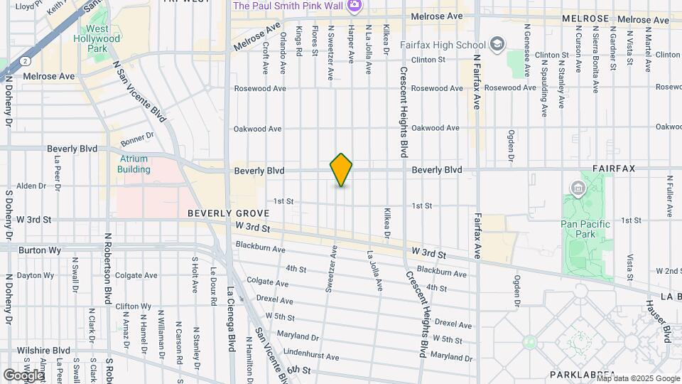 118 N Sweetzer Ave Map and Location Details