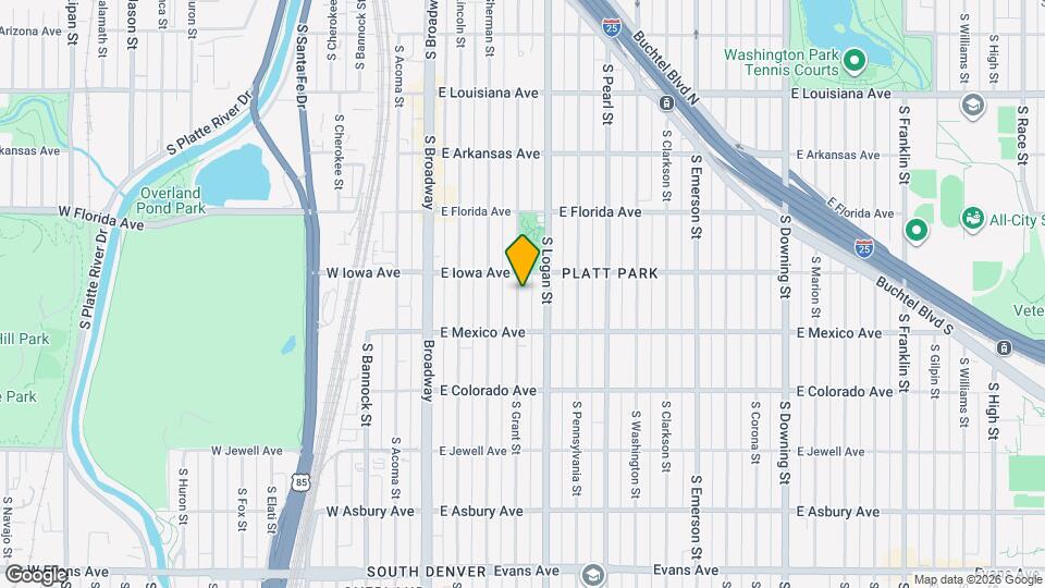 1634 S Grant St Map and Location Details