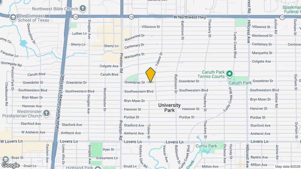 3909 Greenbrier Dr Mapa y Detalles de la Ubicación