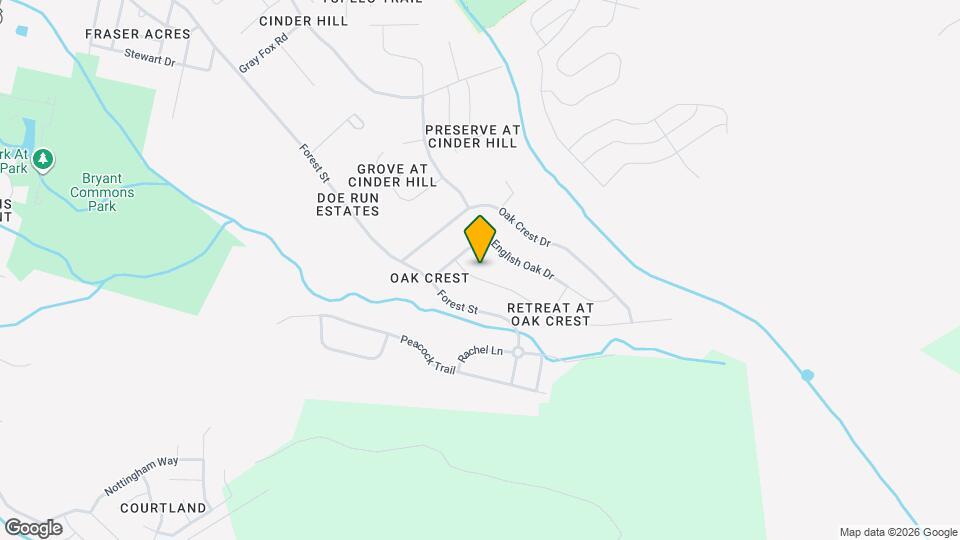 607 Red Oak Ln Map and Location Details