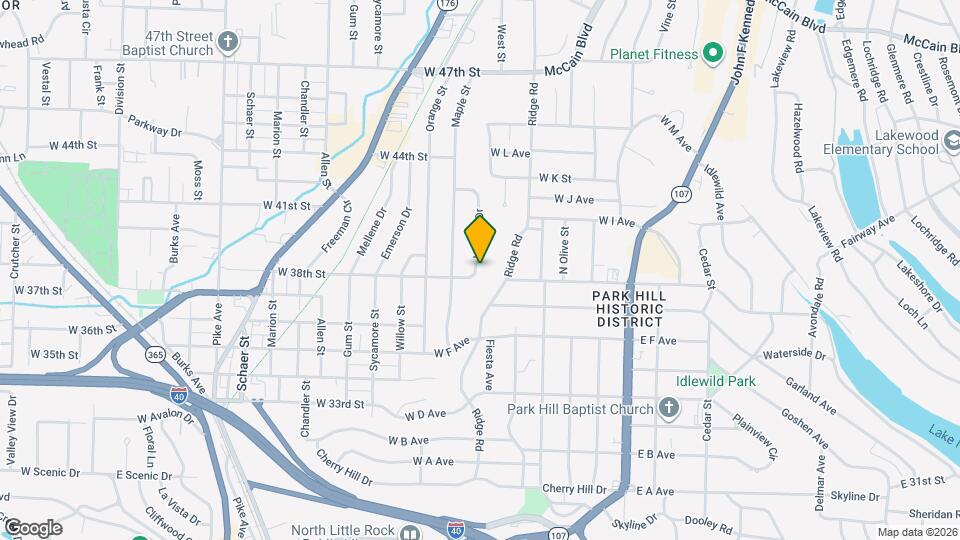 3812 Hillside Dr Map and Location Details