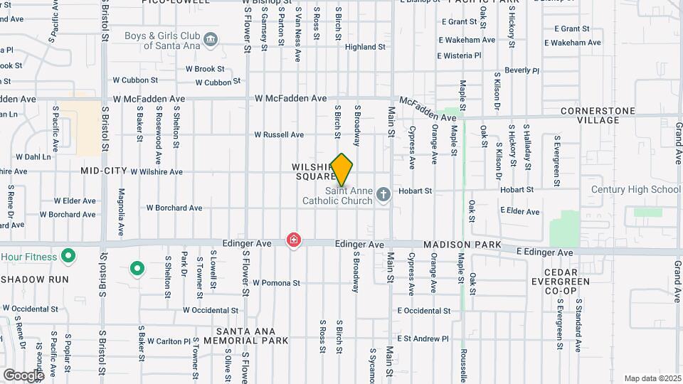 1327 S Birch St Map and Location Details
