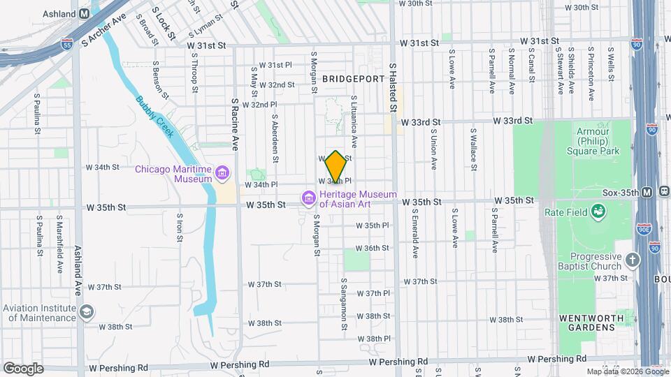 931 W 34th Pl, Unit 1 Map and Location Details