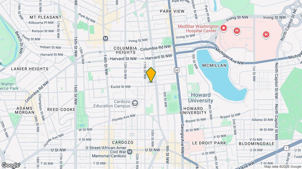 1017 Euclid St NW Map and Location Details