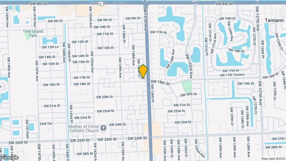 1750 SW 137th Pl Map and Location Details