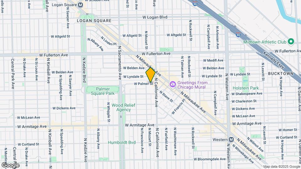 2837 W Palmer St Map and Location Details