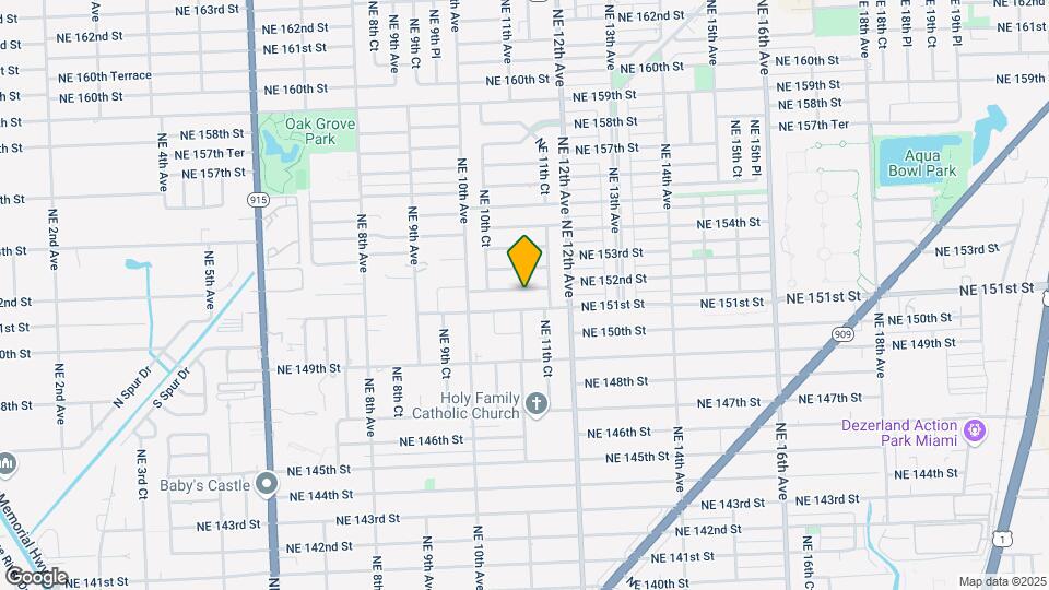 1100 NE 151st Terrace Map and Location Details