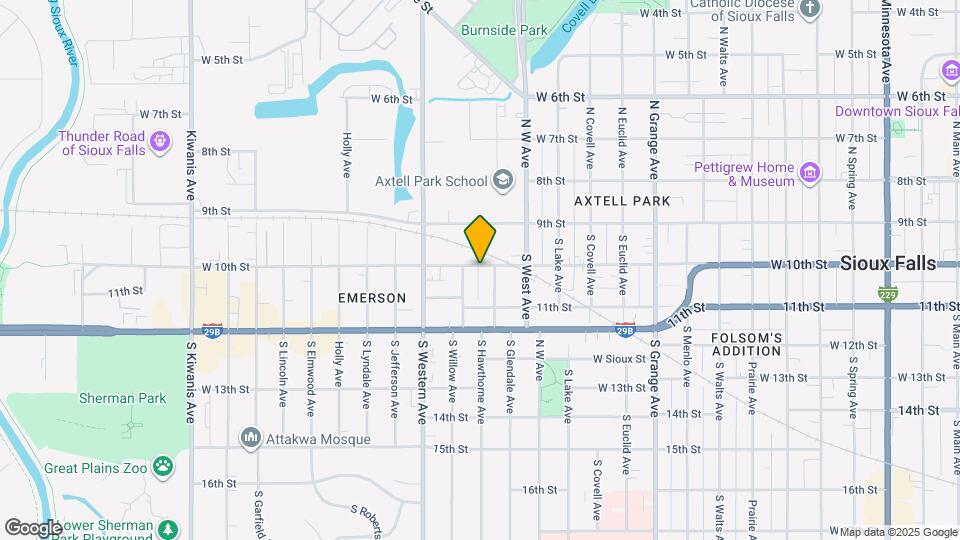 1605 W 10th St Map and Location Details