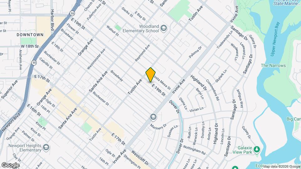 433 E 19th St Map and Location Details