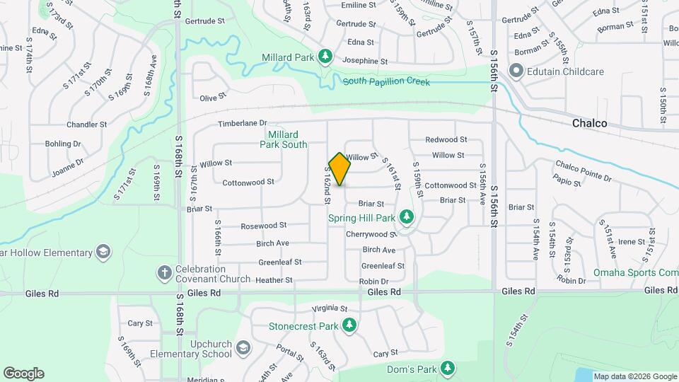 7826 S 161st Terrace Map and Location Details