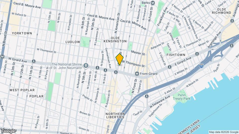 1233 N 2nd St-Unit -B Map and Location Details