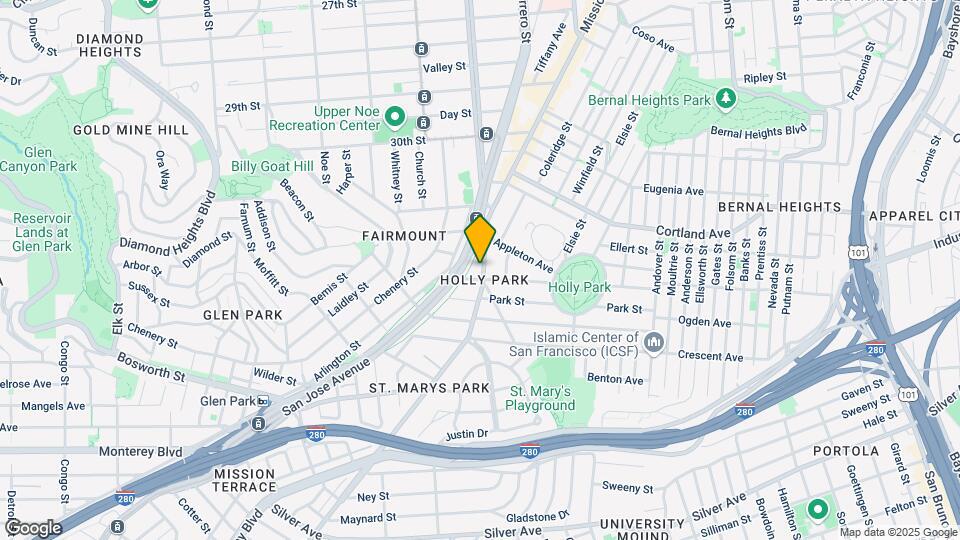 3666 Mission St Map and Location Details