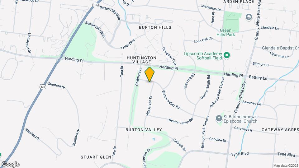 1401 Burton Valley Rd Map and Location Details