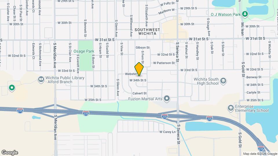 1614 W 34th St S Map and Location Details