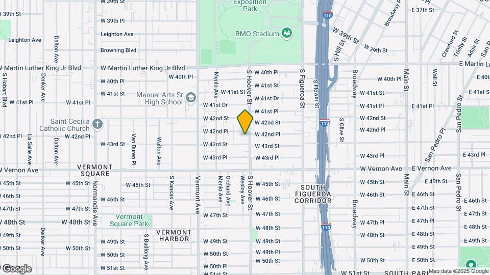 4265 S Hoover St Map and Location Details