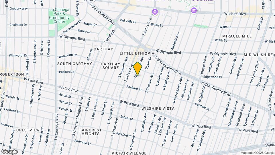 1214 South Orange Grove Ave Map and Location Details