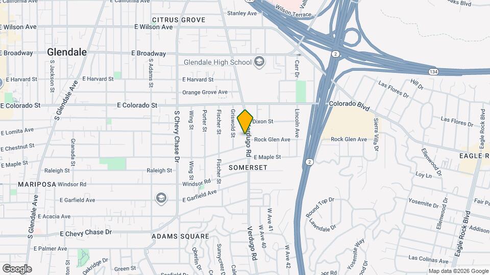 507 S Verdugo Rd Map and Location Details