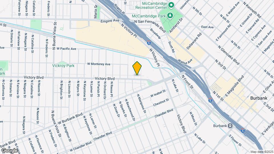 1213 W Victory Blvd Map and Location Details
