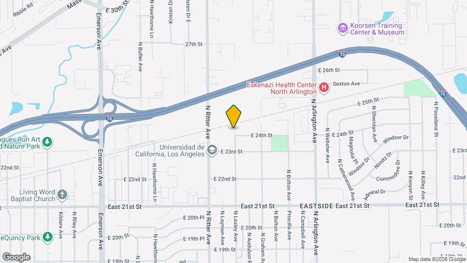 2412 N Lesley Ave Map and Location Details