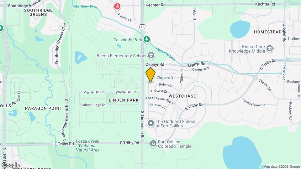 Stunning 4-Bed, 3-Bath House in SE Fort Collins! Map and Location Details