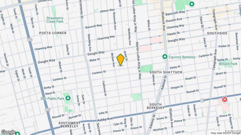 1719 Carleton St Map and Location Details