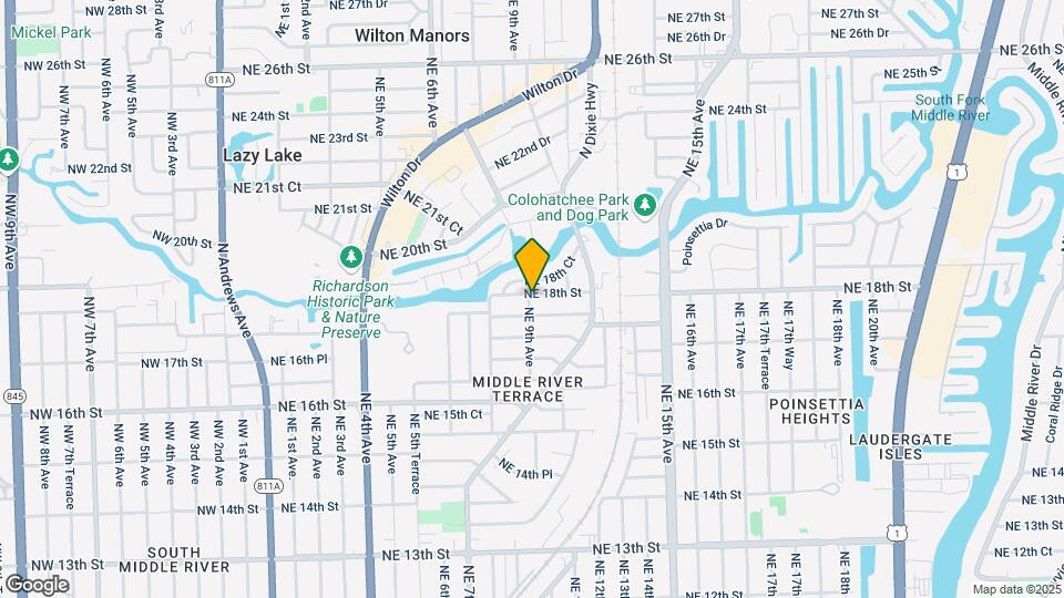 1730 NE 9th Ave Map and Location Details