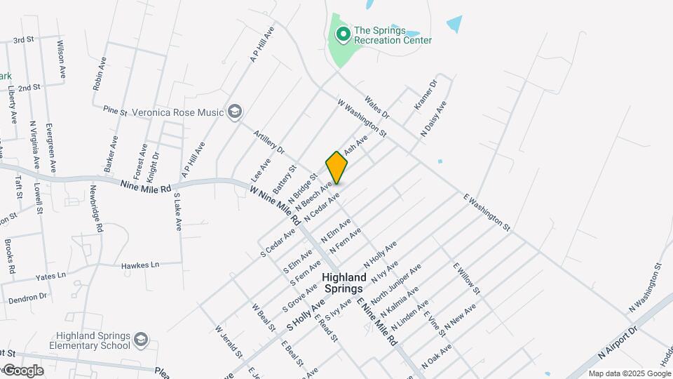 104 N Cedar Ave Map and Location Details