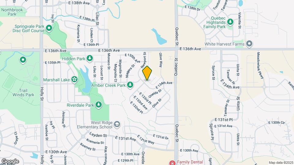 13447 Oneida Ln Map and Location Details