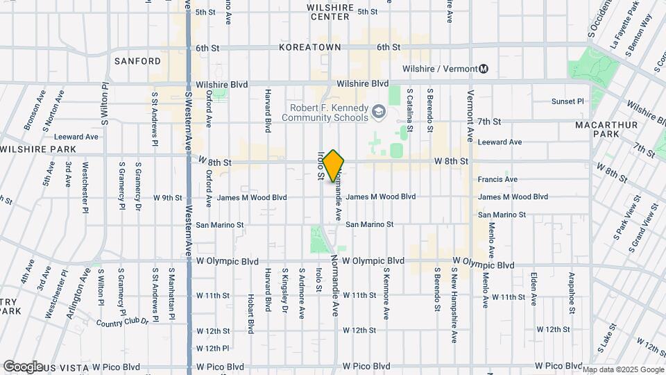 845 S Normandie Ave Map and Location Details