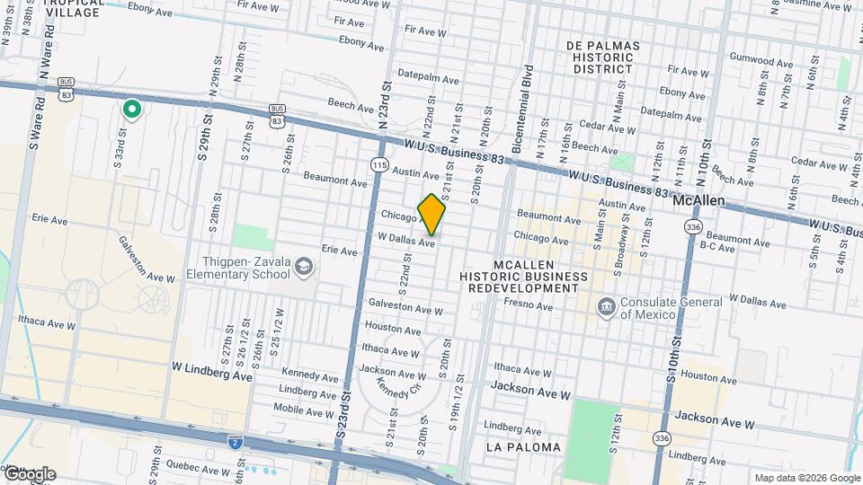 2204 W Dallas Ave Map and Location Details