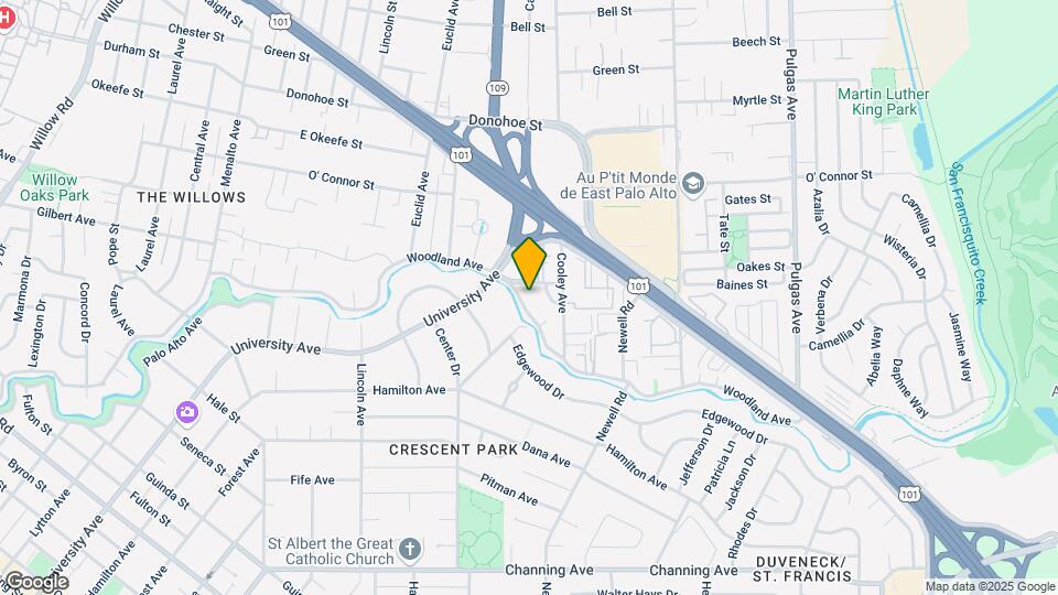 1621 Woodland Ave, Unit A Map and Location Details