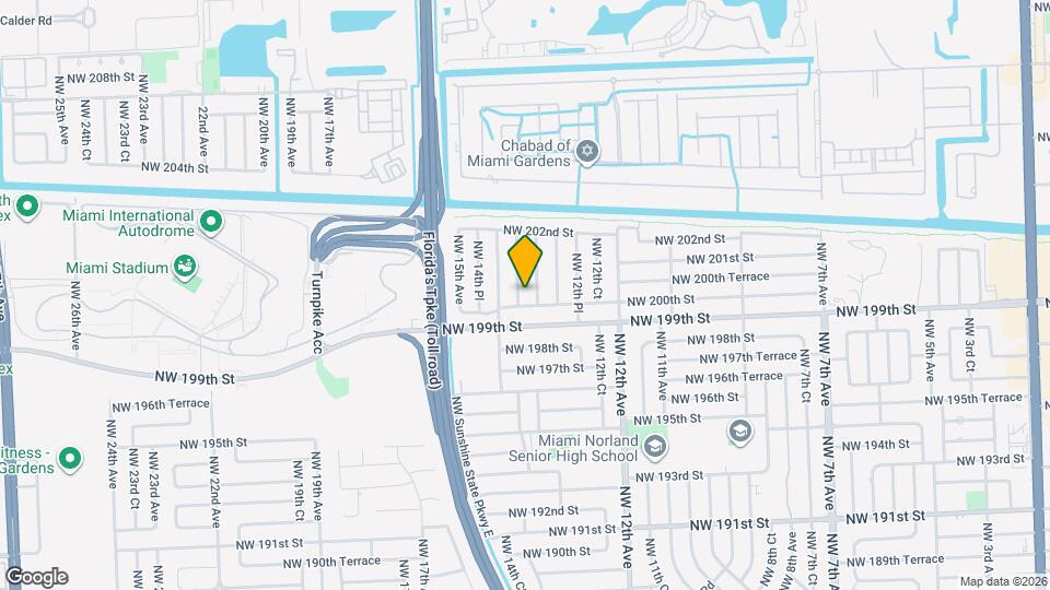 20021 NW 14th Ave Map and Location Details