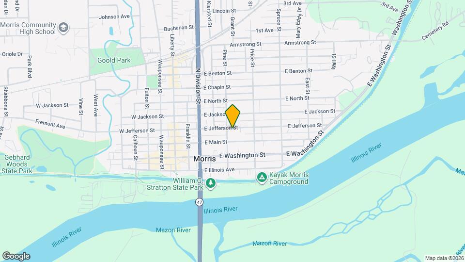 509 E Jefferson St Map and Location Details