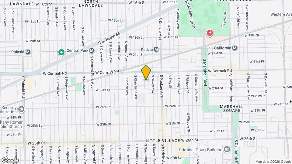 2233 S Spaulding Ave Map and Location Details