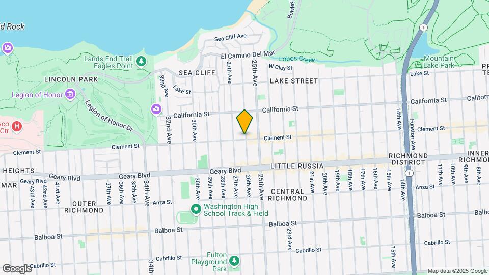 2500 Clement St Mapa y Detalles de la Ubicación