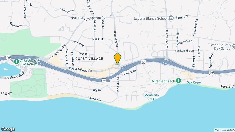 1298 Coast Village Rd Map and Location Details