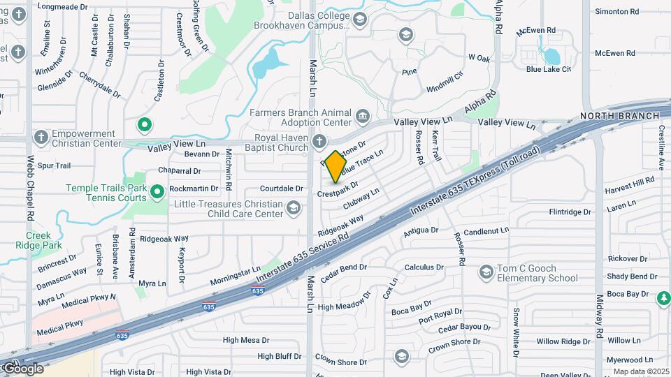 3719 Crestpark Dr Map and Location Details
