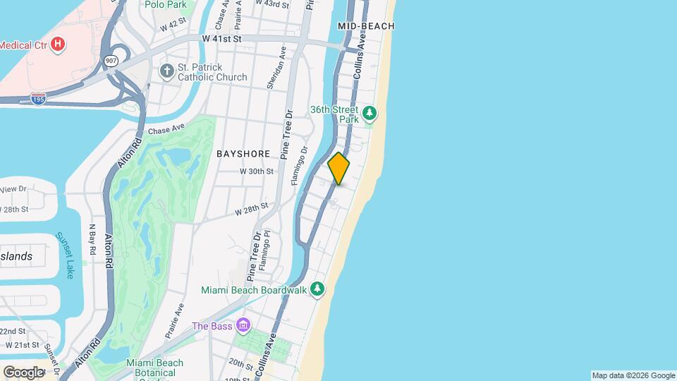 2901 Collins 1602 Mapa y Detalles de la Ubicación