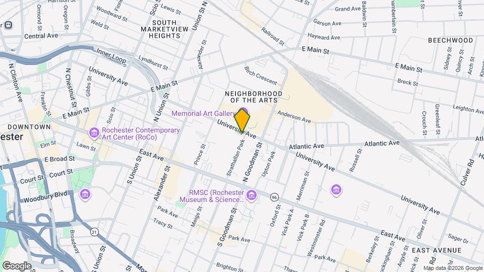 549 University Ave Map and Location Details