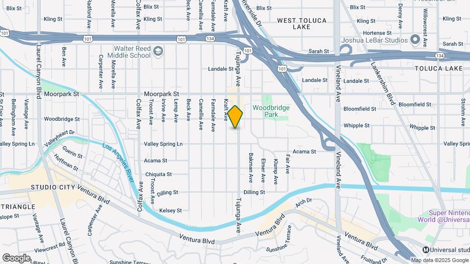 4293 Tujunga Ave Map and Location Details