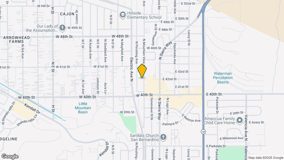 4196 N Mountain View Ave Mapa y Detalles de la Ubicación