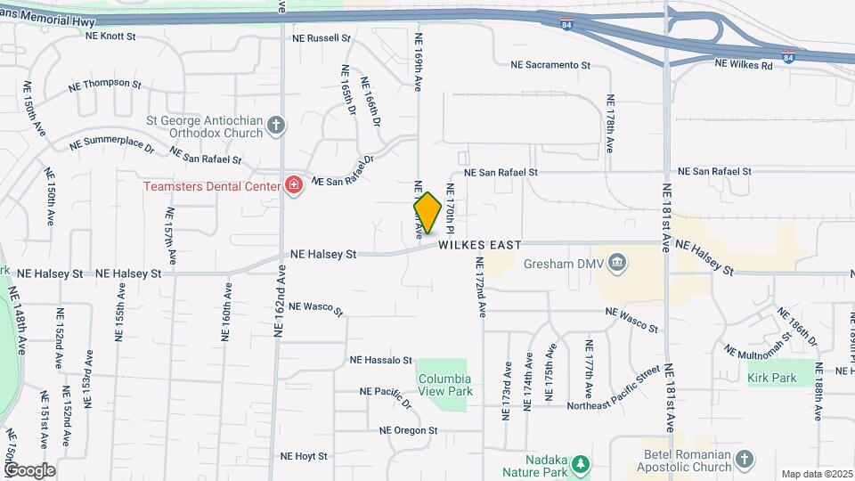 16913 NE Halsey St Map and Location Details