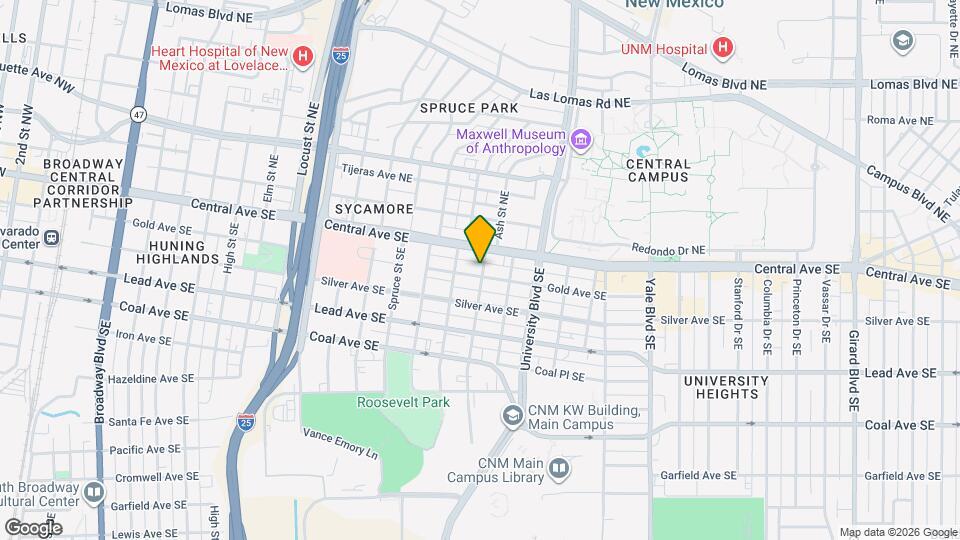 1521 Gold Ave SE Map and Location Details