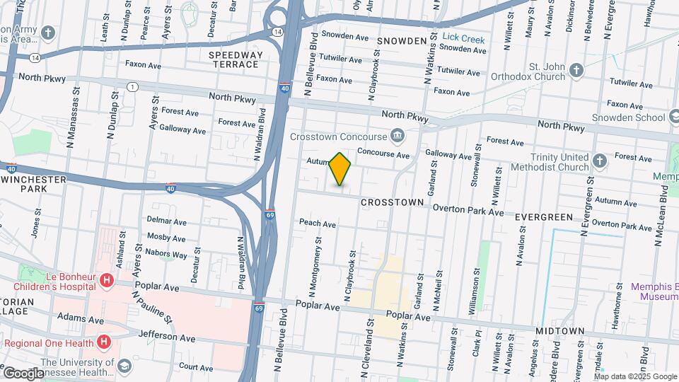 1258 Overton Park Ave Map and Location Details