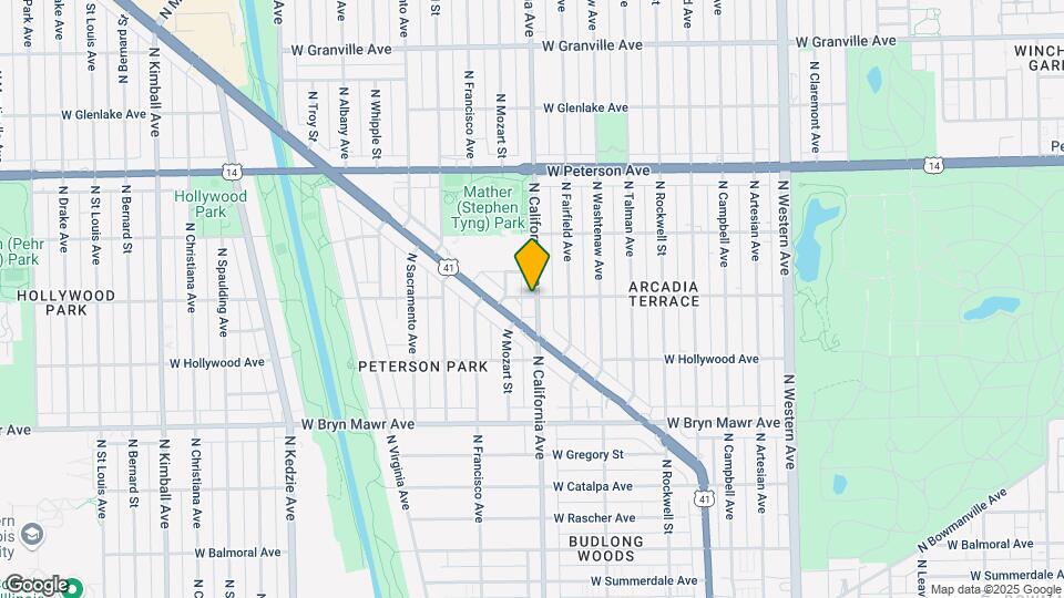 2801 W Ardmore Ave Map and Location Details