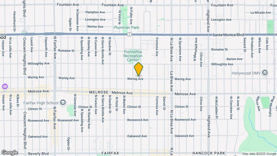 801 N Poinsettia Map and Location Details
