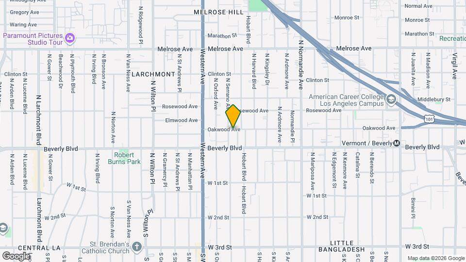 4570 Oakwood Ave, Unit 4570 Oakwood Ave Mapa y Detalles de la Ubicación